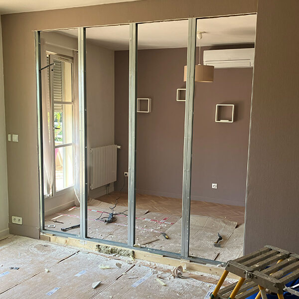 Création de cloisons amovibles - Menuiserie Peysieux