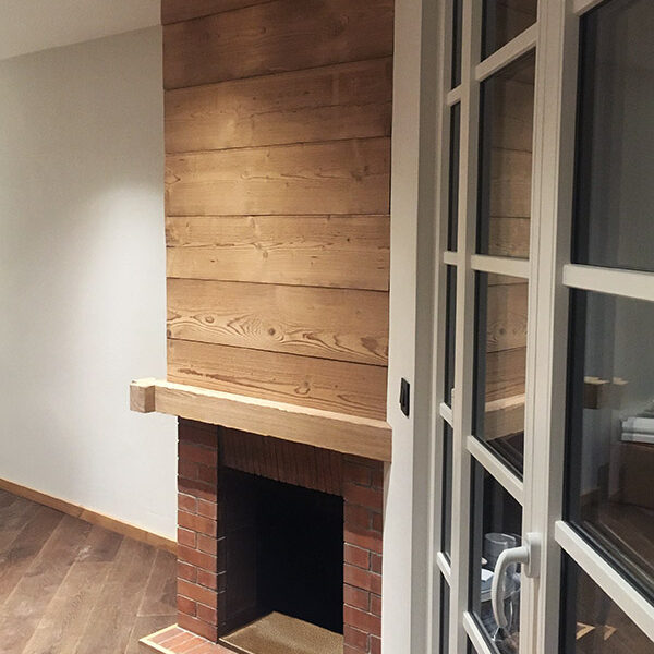 Habillage cheminée - Menuiserie Peysieux