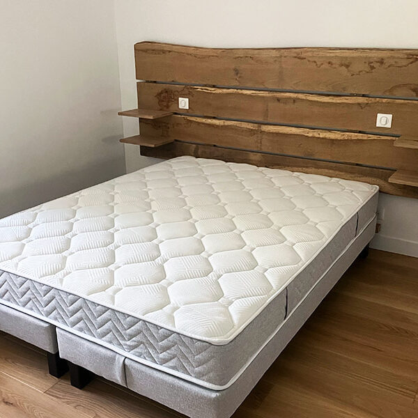Création tête de lit en bois - Menuiserie Peysieux